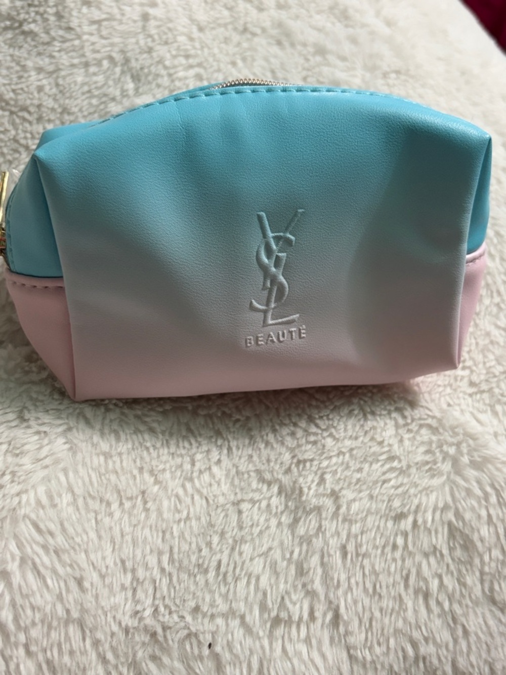 Yves Saint Laurent Beauté Blue and Pink Gradient Cosmetic Pouch